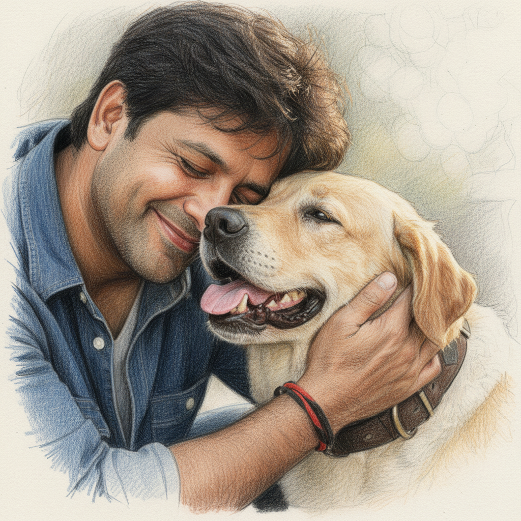 A moment with your pet after