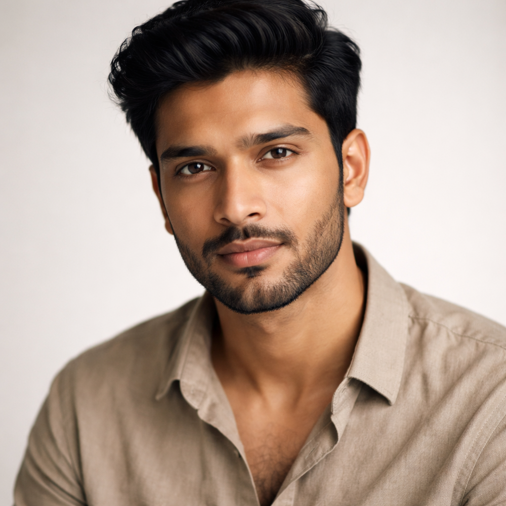 Solo crayon portrait before