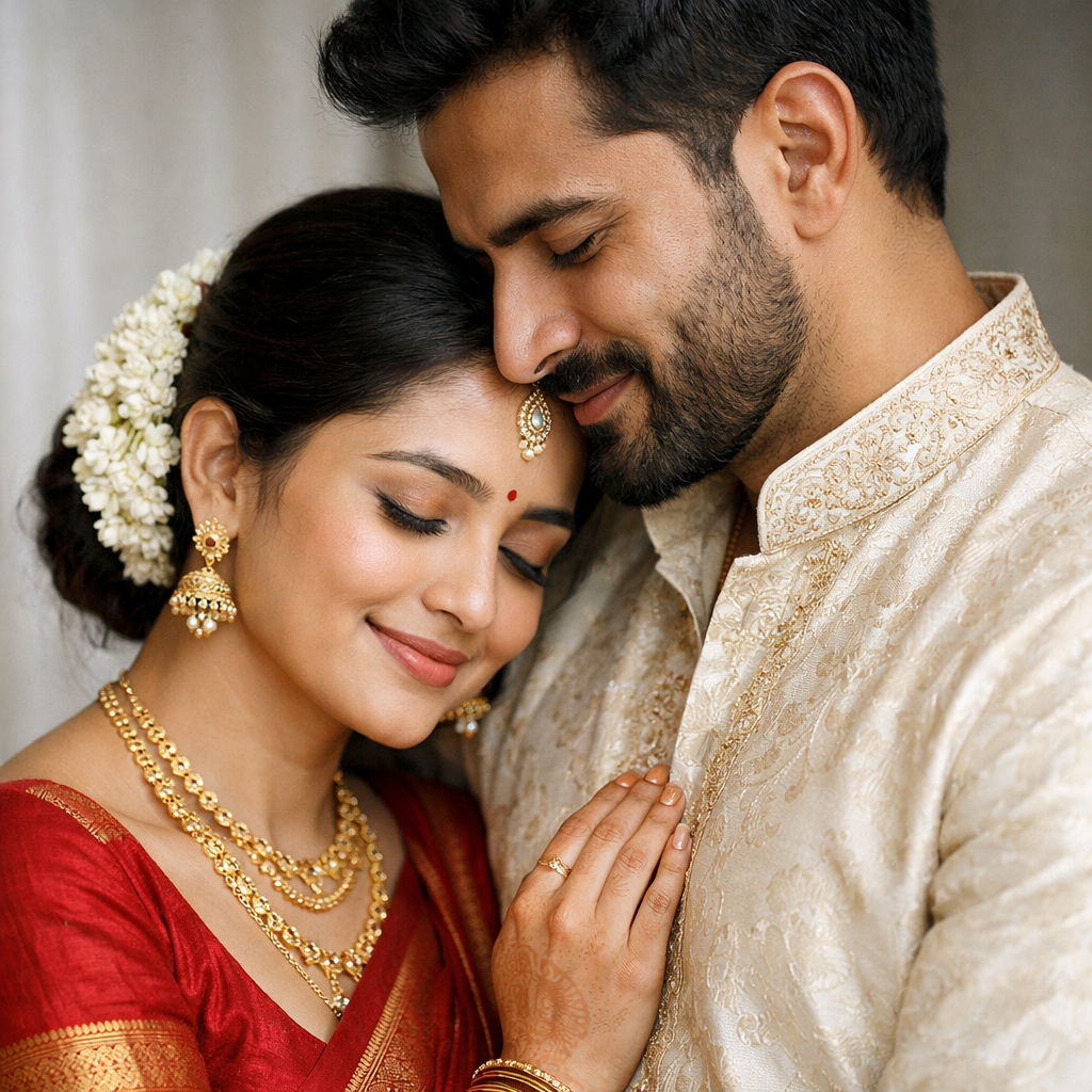 Couple in crayon art before